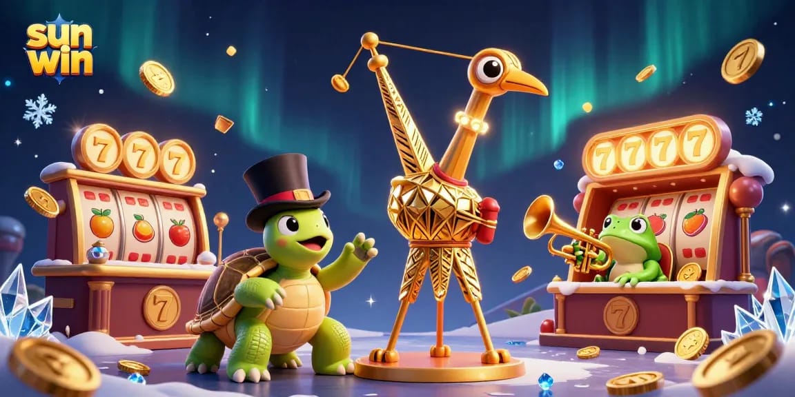 Experience sun win thrills at the speakeasy with 3D characters and lively casino elements.