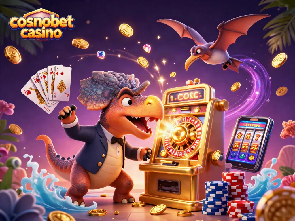 Engage with cosmobet casino action as a pachycephalosaurus wins jackpots amidst dynamic gaming chaos.