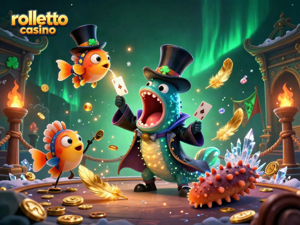 Experience the magic of rolletto casino with a dynamic 3D illustration showcasing exciting gaming elements.
