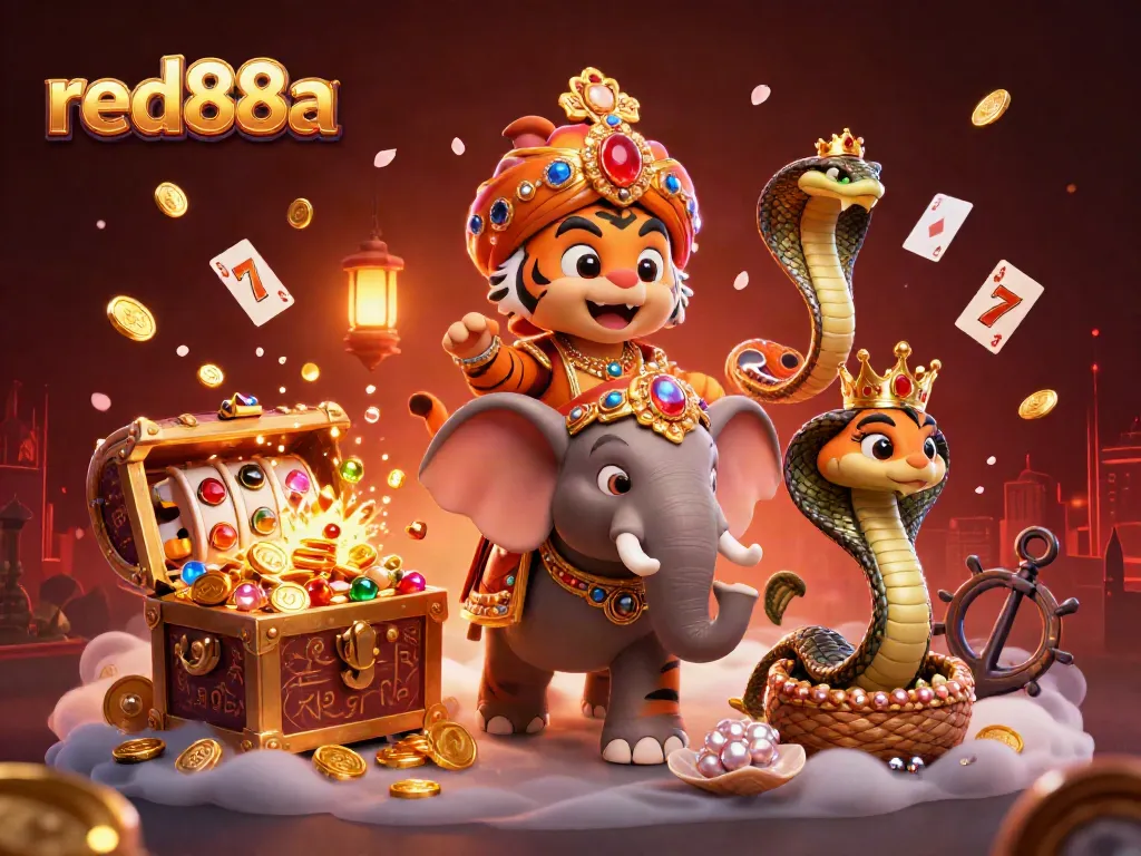 Experience thrilling gameplay with red88a’s vibrant 3D casino adventure featuring colorful slots and treasures.