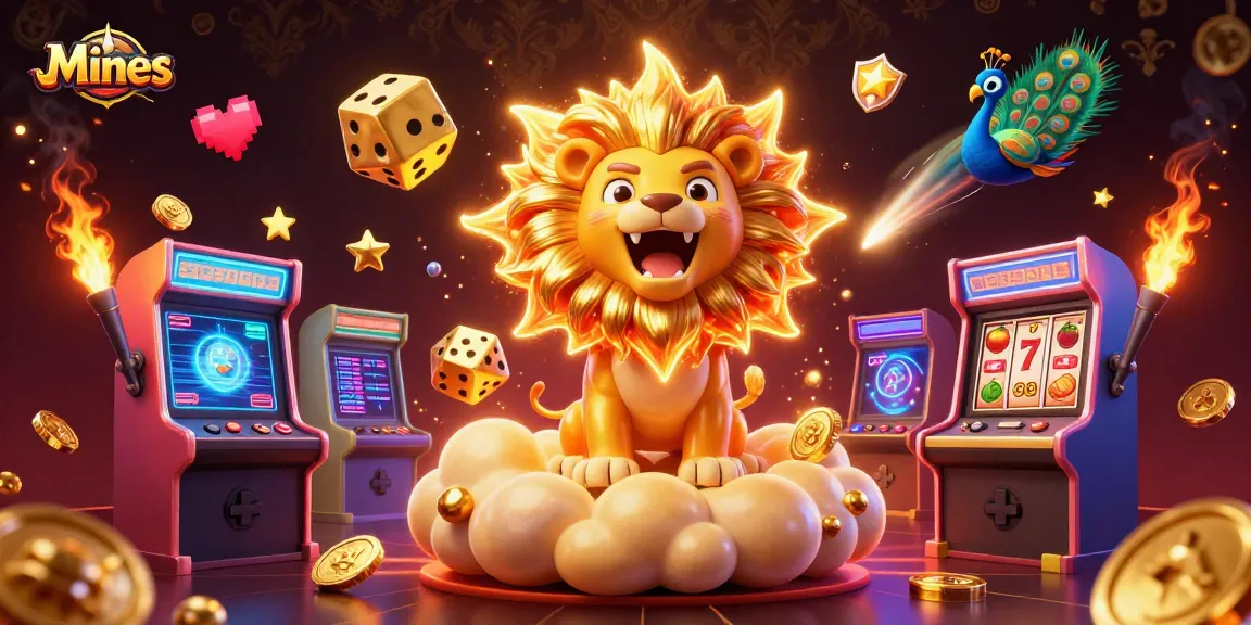 Mines game featuring vibrant 3D characters and casino elements creating an immersive gaming landscape.