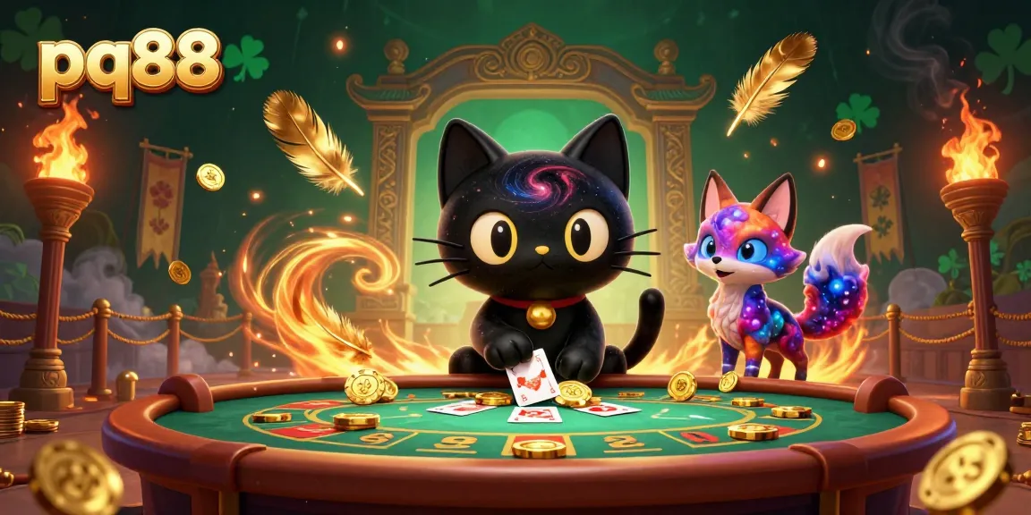 Experience thrilling gaming action at pq88 with vibrant casino elements and engaging characters.
