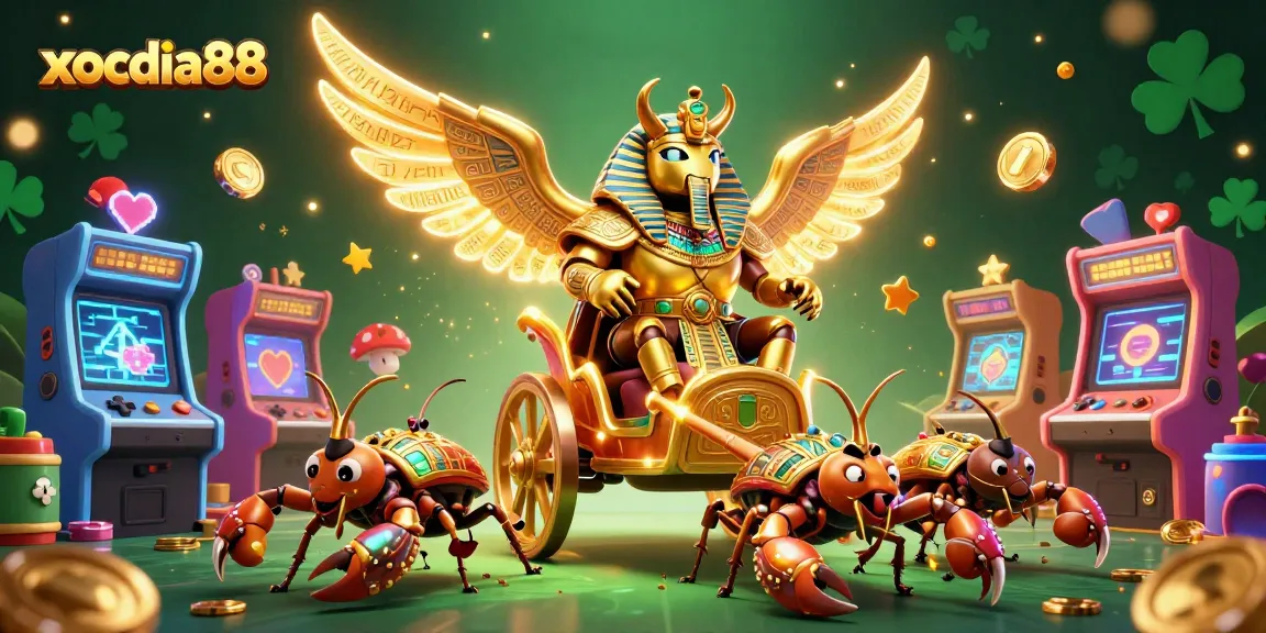 xocdia88's vibrant casino-themed 3D illustration showcases exhilarating gaming dynamics.