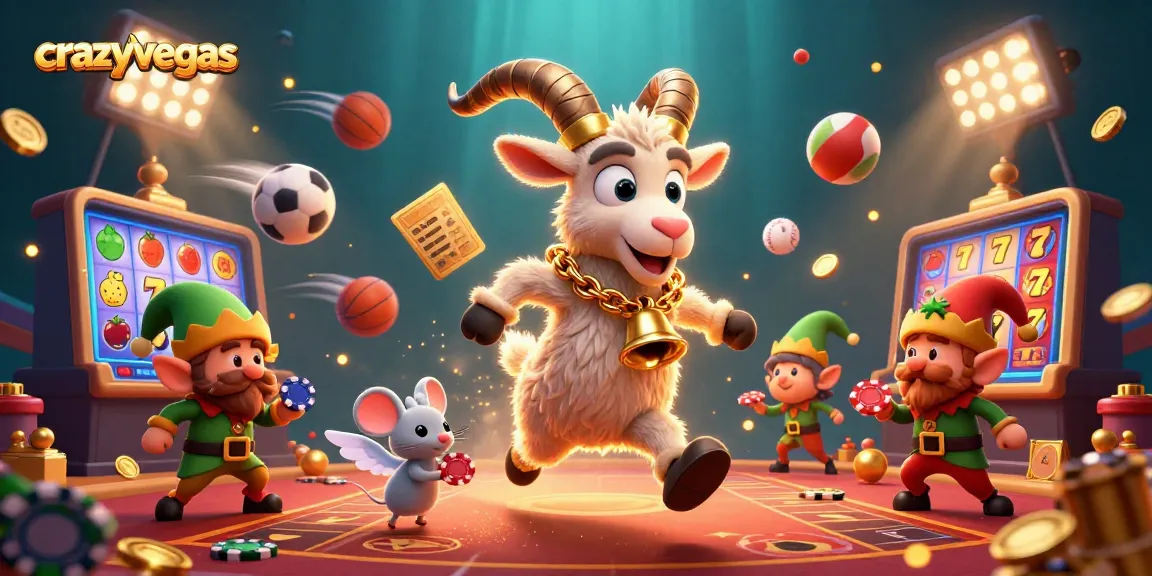 Experience thrilling gaming at crazyvegas with Krampus, angel mouse, and mischievous elf gremlins.