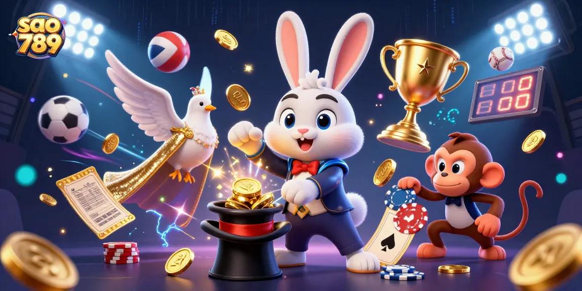 Experience thrilling wins at sao 789 as the magician rabbit brings coins and excitement!