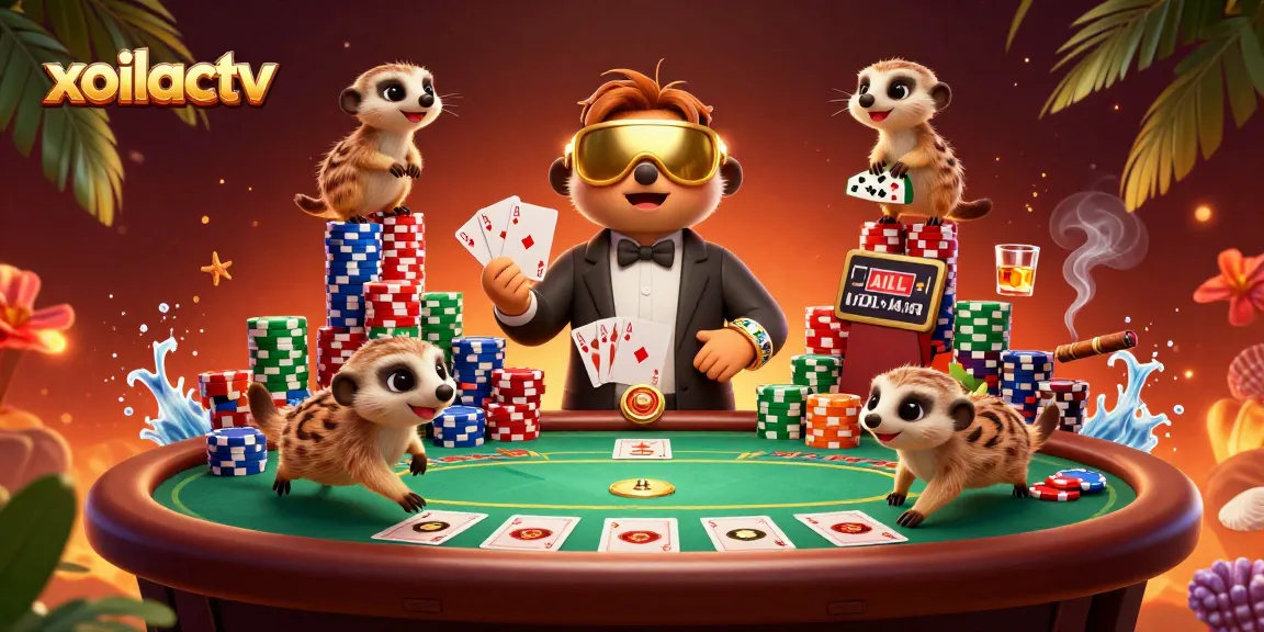 Catch the excitement of xoilactv as meerkats operate a dynamic poker casino scene.