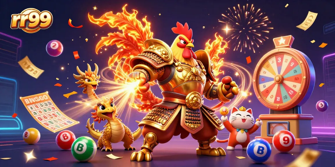 Engage with rr99 gaming excitement featuring dynamic lottery elements and a vibrant atmospheric scene.