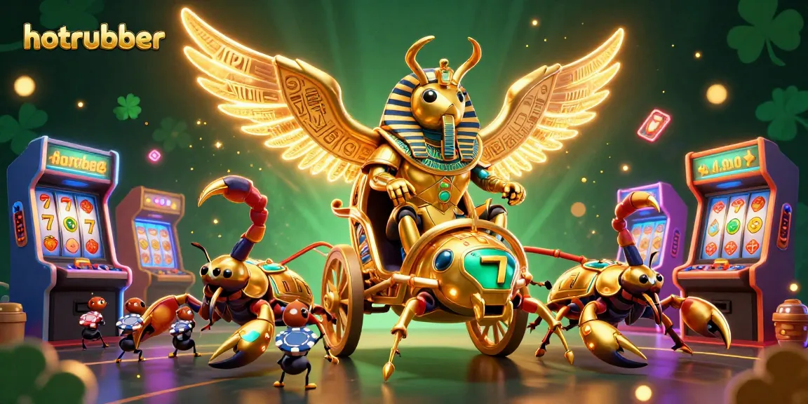 Enjoy thrilling gameplay in hotrubber-inspired casino scene filled with vibrant gaming elements.