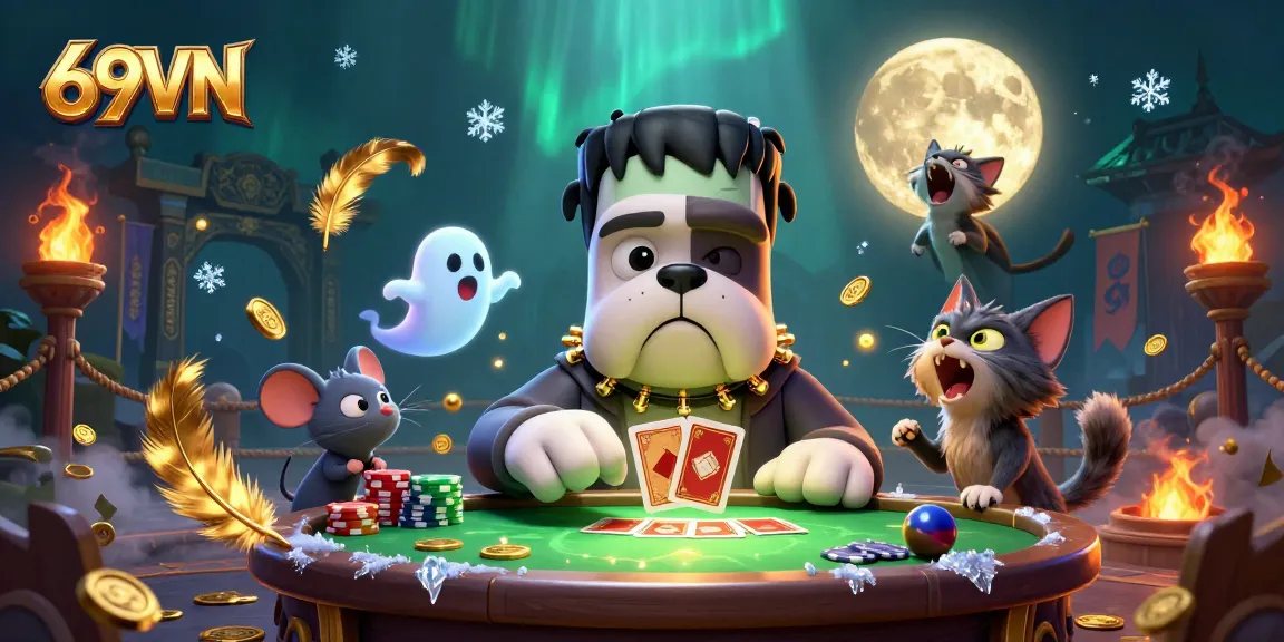 Experience thrilling gameplay at 69VN with a unique 3D casino scene featuring iconic characters.
