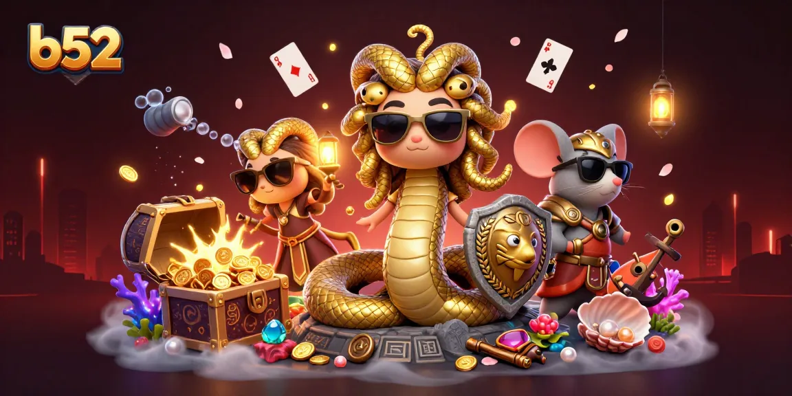 Experience thrilling adventures in b52 with Medusa, a warrior mouse, and underwater treasures.