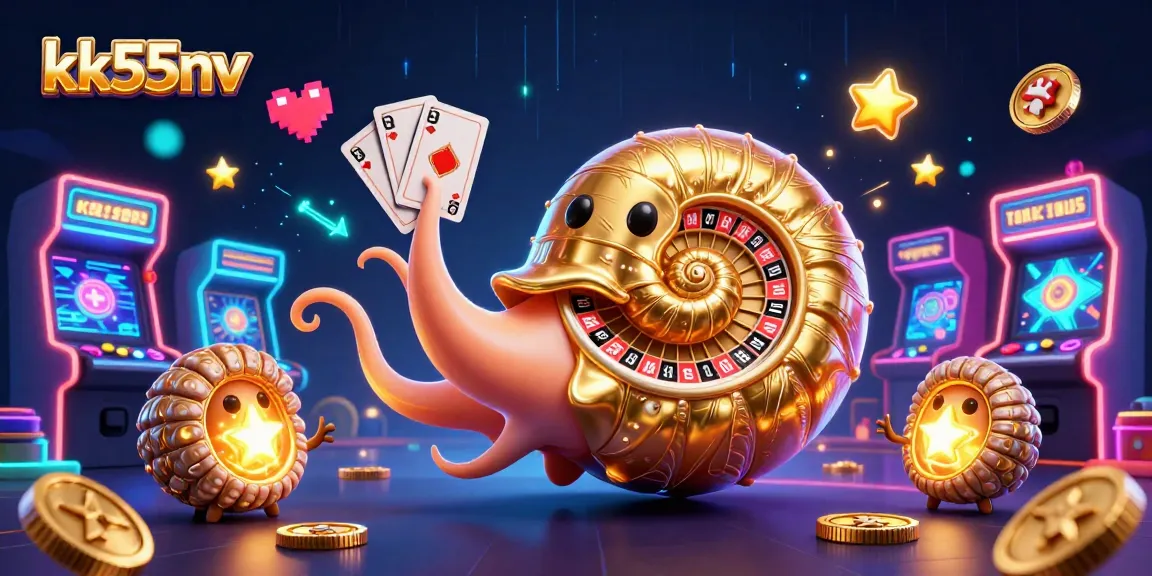Experience thrilling gameplay at kk55nv with our vibrant 3D casino illustration showcasing festive gaming elements.