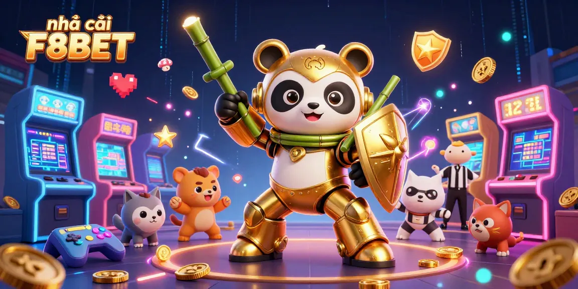 Experience the excitement at nhà cái F8BET with vibrant gaming action featuring energetic characters and immersive arcade elements.